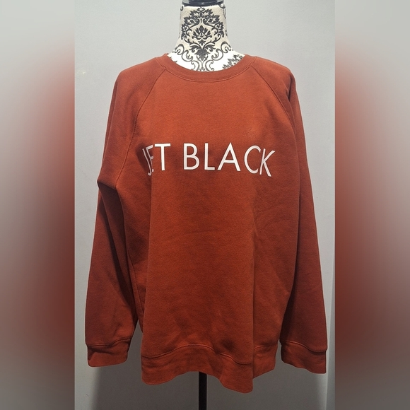 Brunette The Label Sweaters - XXL Brunette The Label Orange Sweatshirt with White Text